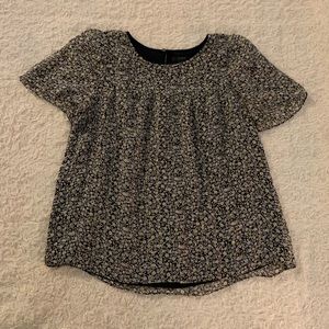 J. Crew shimmery floral blouse